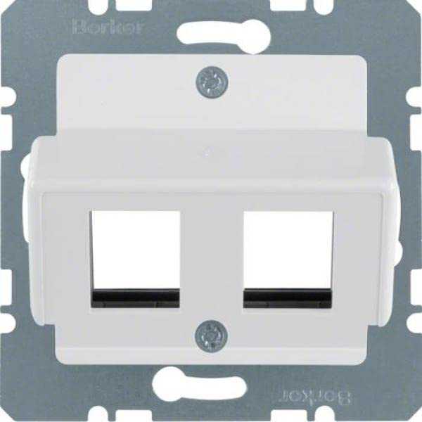 Berker 14641909 Zentralplatte für Krone Modular Jacks Zentralplattensystem polarweiß, matt/samt Mesch Shop Berker 14641909 Zentralplatte für Krone Modular Jacks Zentralplattensystem polarweiß, matt/samt Mesch Shop